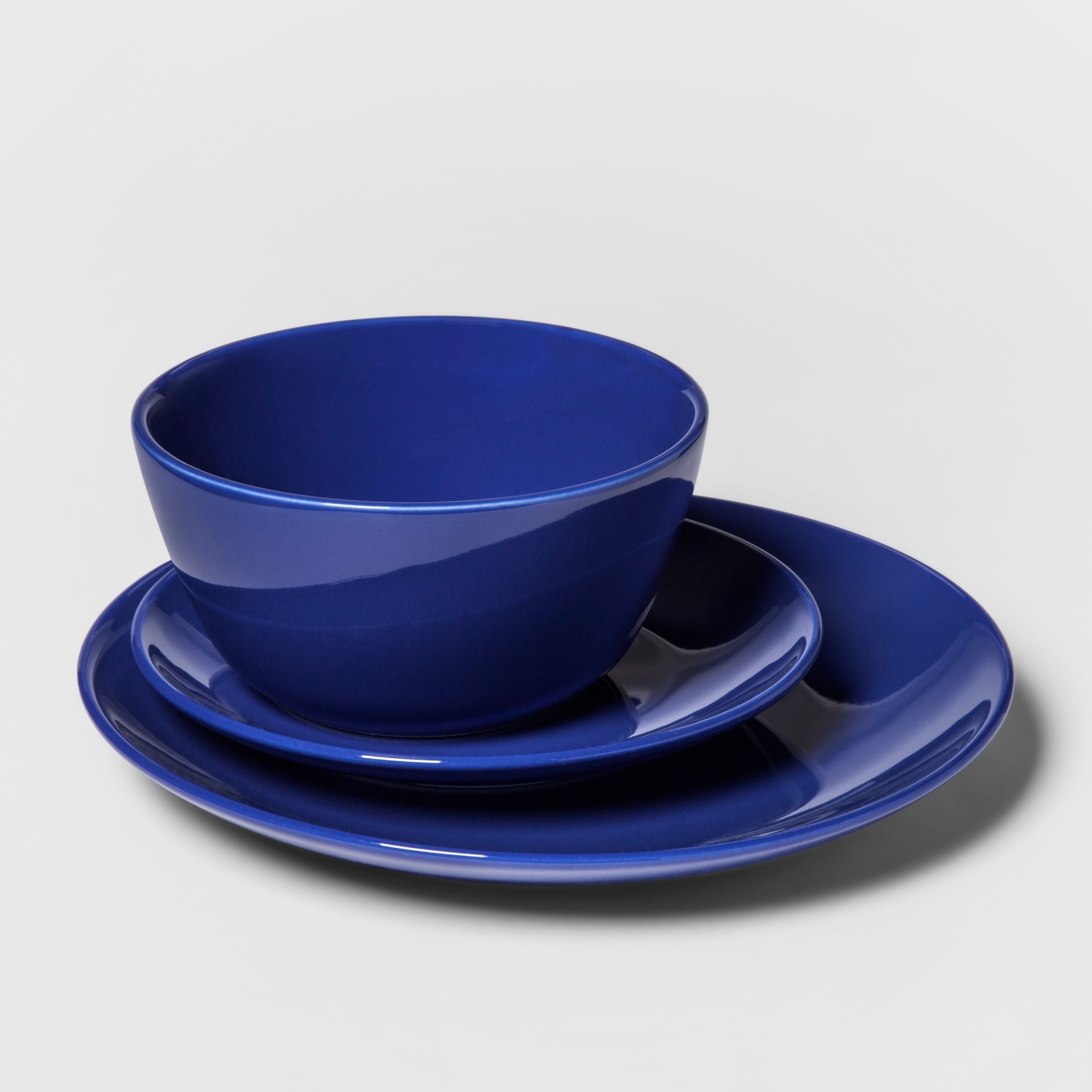 slide 1 of 1, Project 62 Avesta Stoneware Dinnerware Set - Blue, 12 ct