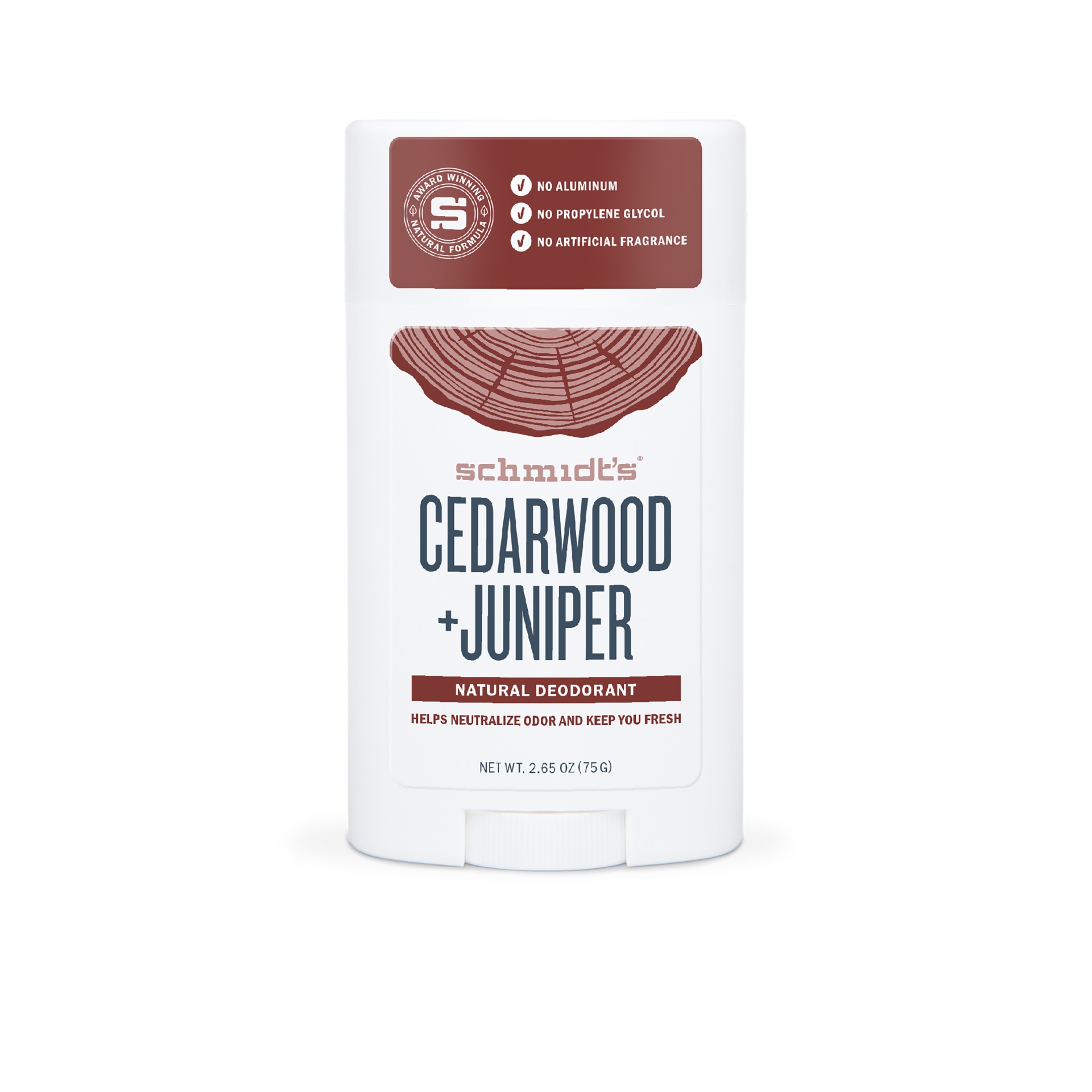 slide 1 of 1, Schmidt's Cedarwood & Juniper Deodorant, 2.65 oz