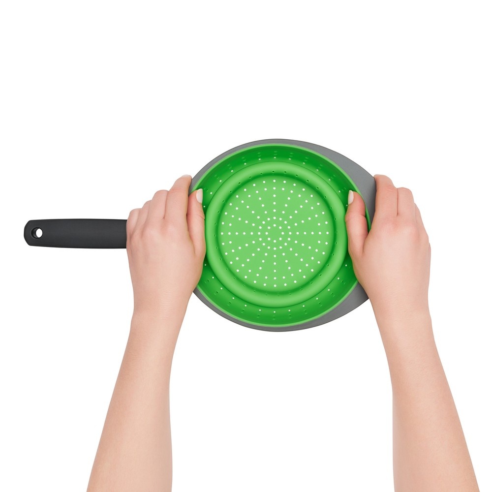 slide 3 of 5, OXO Colander Green, 2 qt