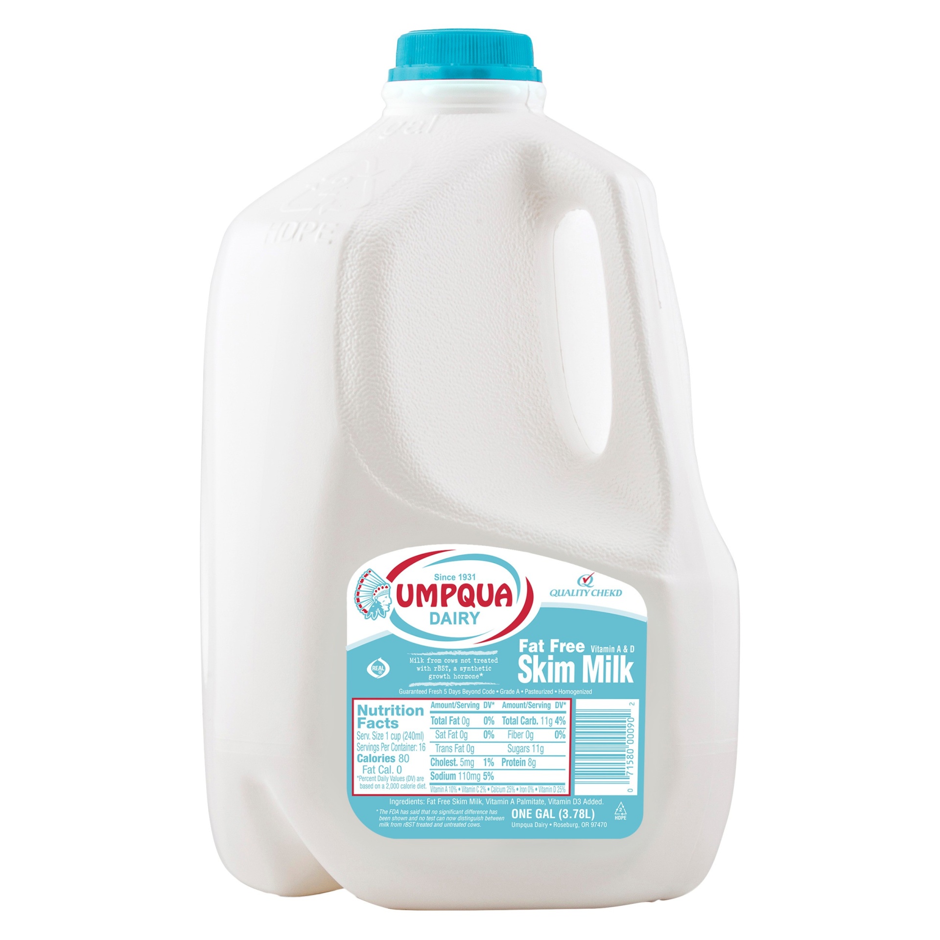slide 1 of 1, Umpqua Dairy Umpqua Skim Milk, 1 gal