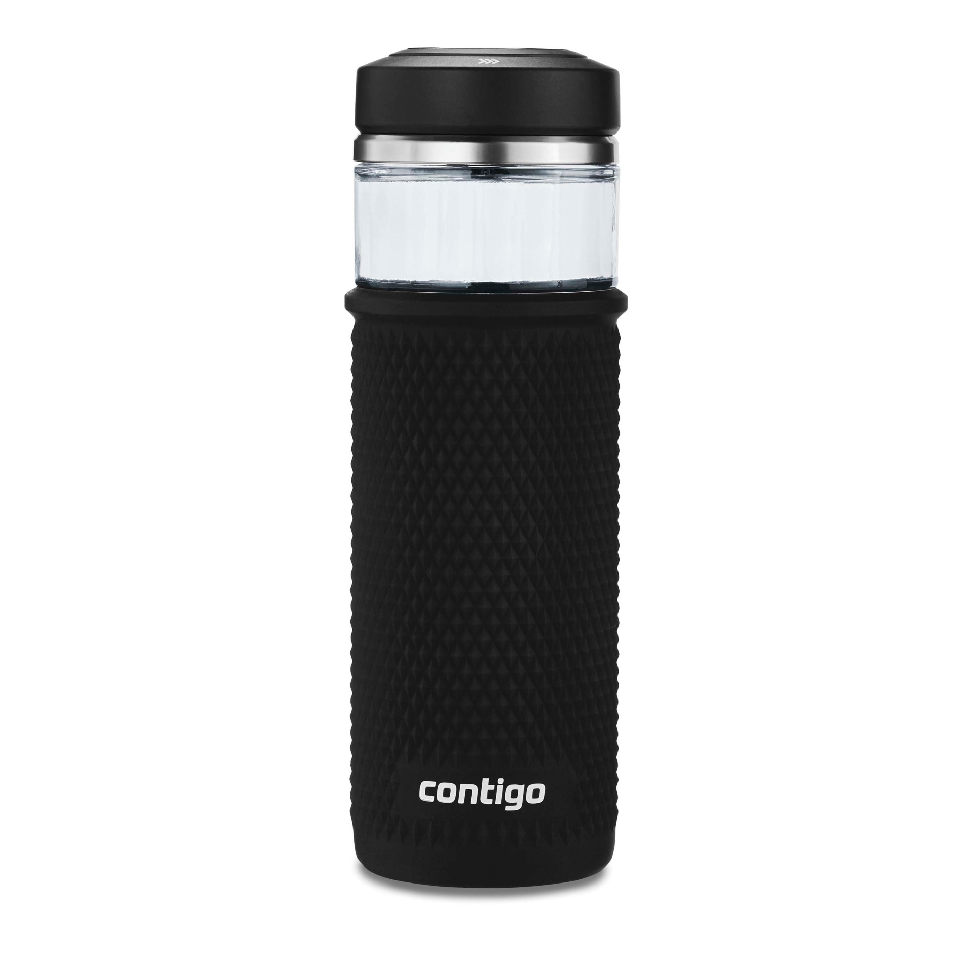 slide 1 of 5, Contigo Water Bottle with Quick-Twist Lid Licorice, 20 oz