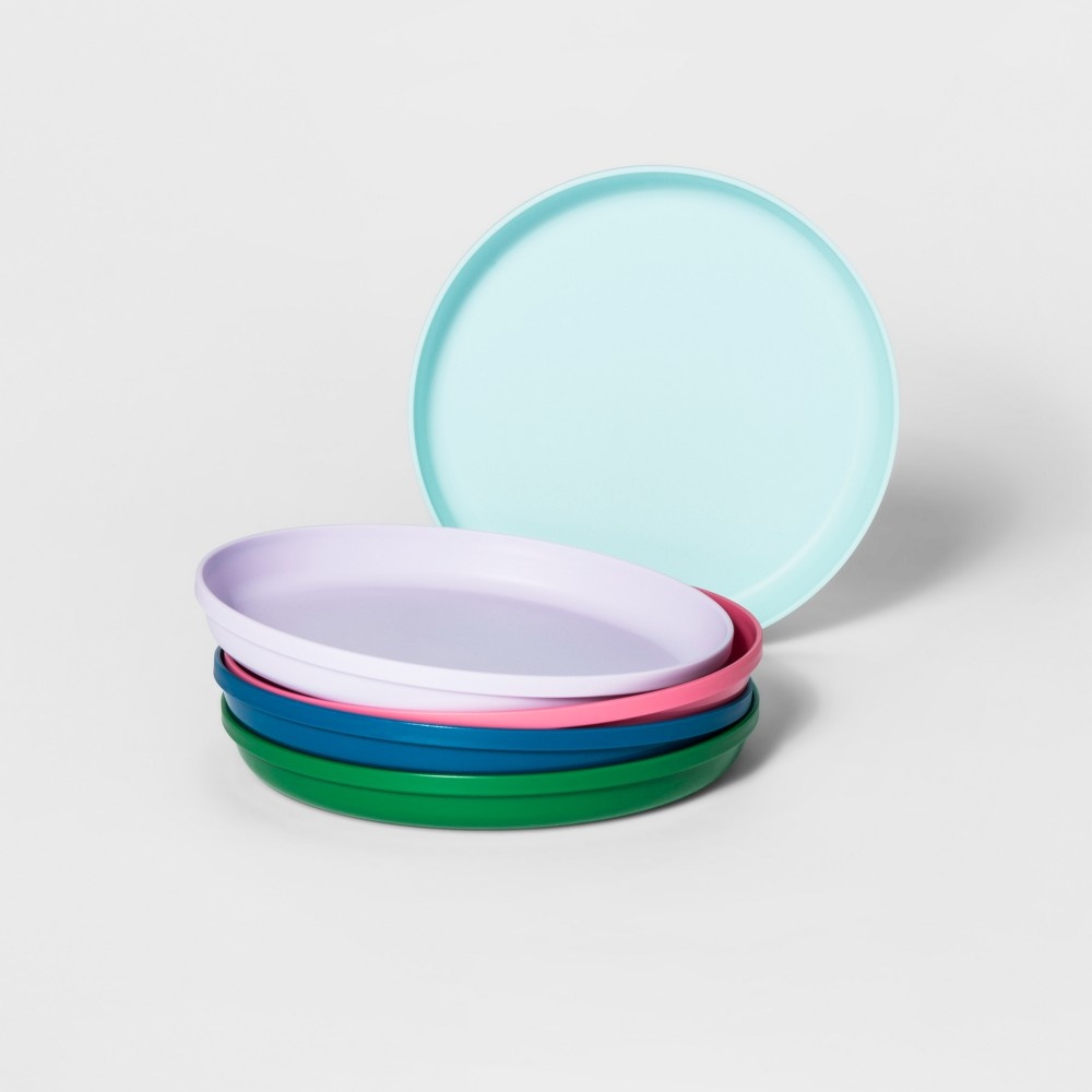slide 2 of 2, 7.3" Plastic Kids Plate Blue - Pillowfort, 1 ct