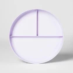 7.3" Plastic Divided Kids Plate Purple - Pillowfort