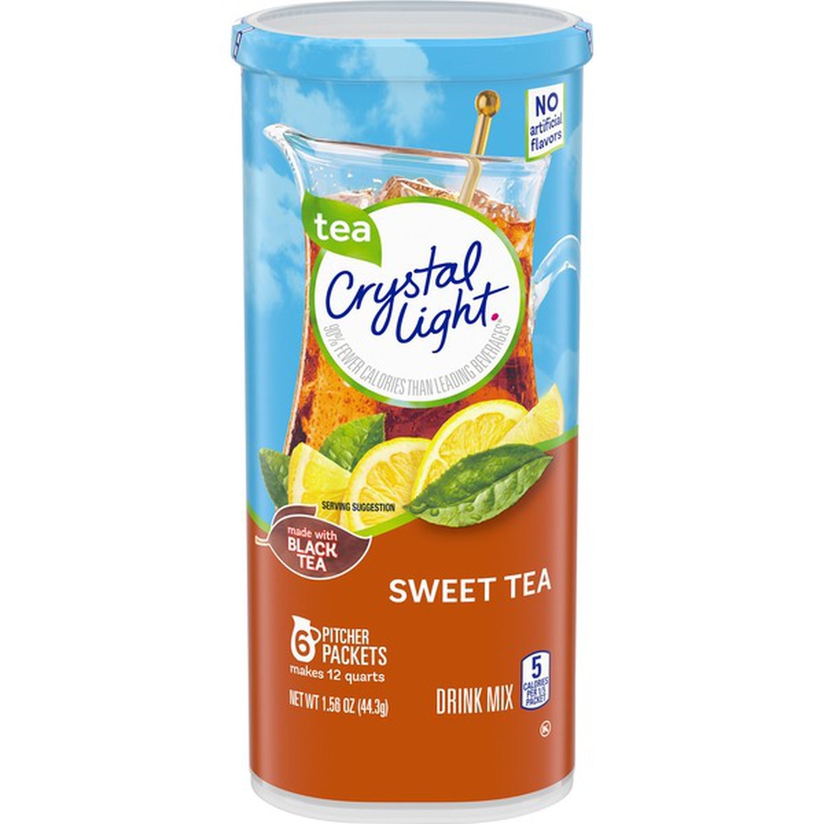 slide 1 of 1, Crystal Light Sweet Tea Naturally Flavored Powdered Drink Mix, 6 ct 1.56 oz