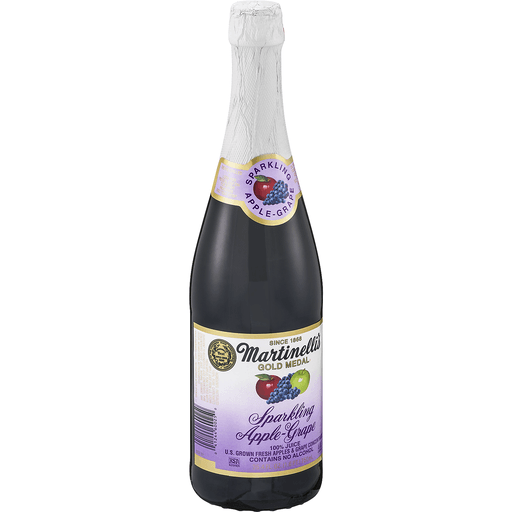 slide 3 of 9, Martinelli's Apple Grape Sparkling Cider Glass Bottles - 25.4 fl oz, 25.4 fl oz