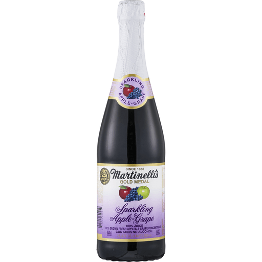 slide 4 of 9, Martinelli's Apple Grape Sparkling Cider Glass Bottles - 25.4 fl oz, 25.4 fl oz