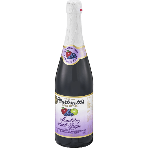 slide 6 of 9, Martinelli's Apple Grape Sparkling Cider Glass Bottles - 25.4 fl oz, 25.4 fl oz