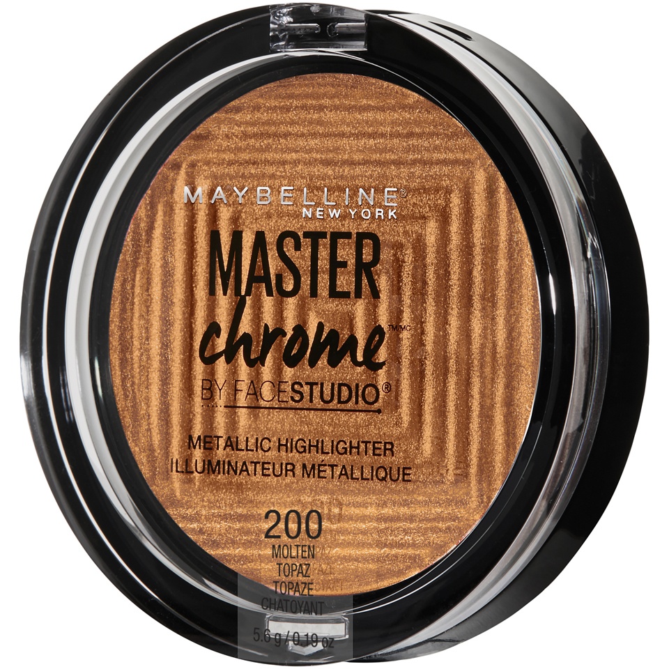 slide 3 of 3, Maybelline Facestudio Master Chrome Metallic Highlighter 200 Molten Topaz, 0.24 oz