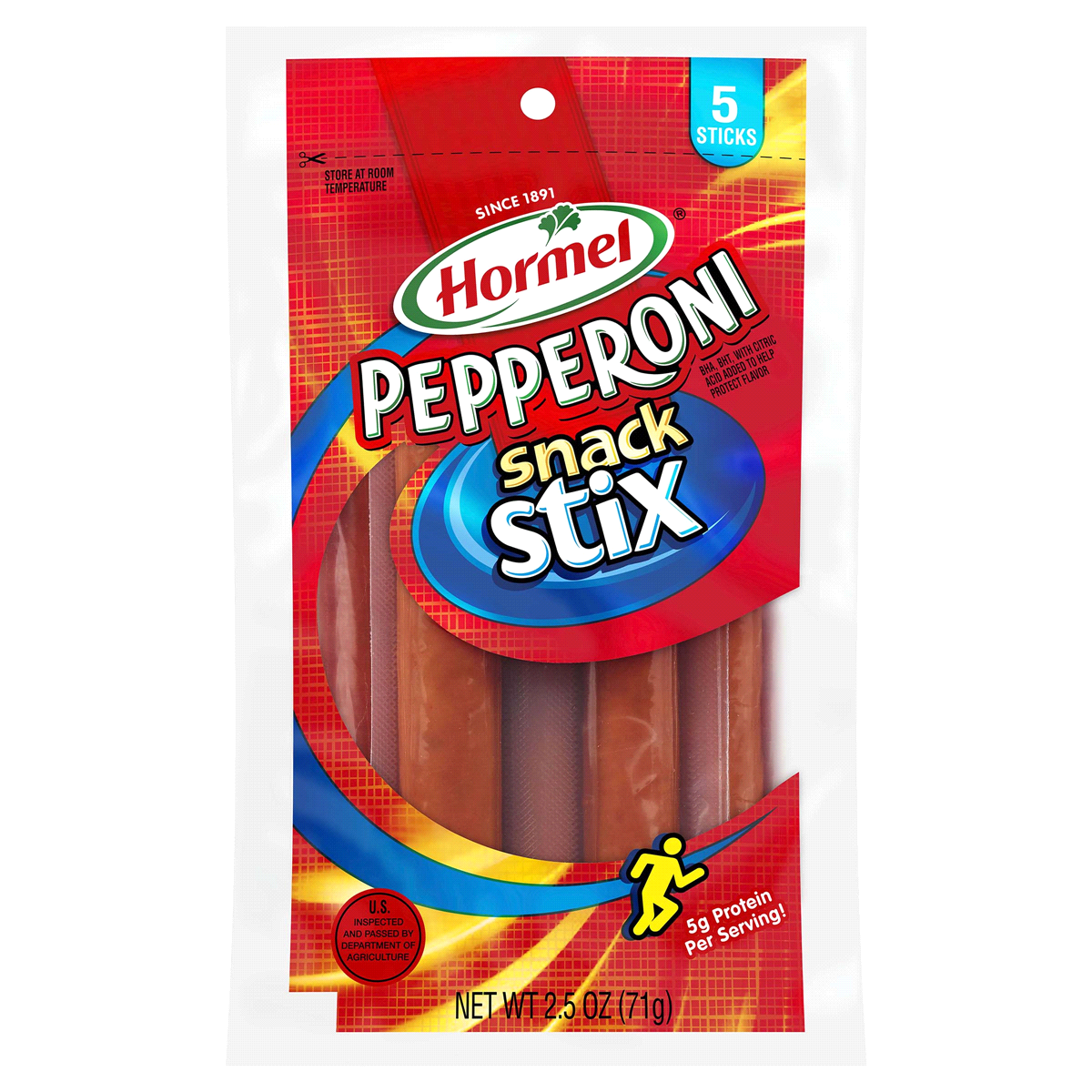 slide 1 of 1, Hormel Snack Stix Pepperoni, 5 ct
