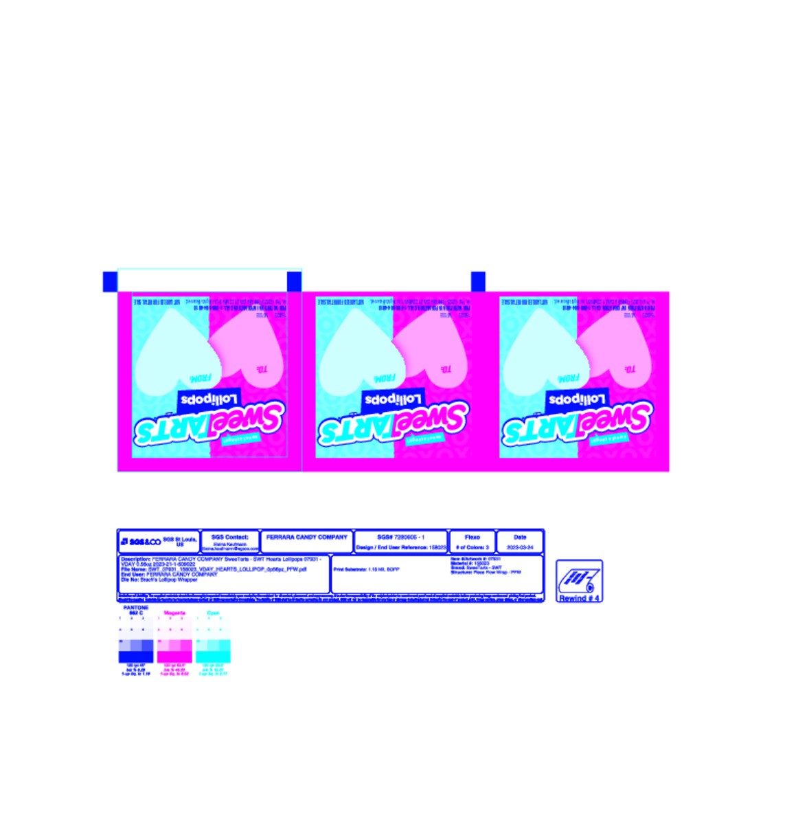 slide 5 of 15, SweeTARTS Valentine's Lollipops 30 Count 16.9 Ounce Bag, 30 ct