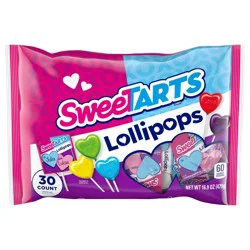 Sweetarts Valentine's Lollipops 30 Count 16.9 Ounce Bag