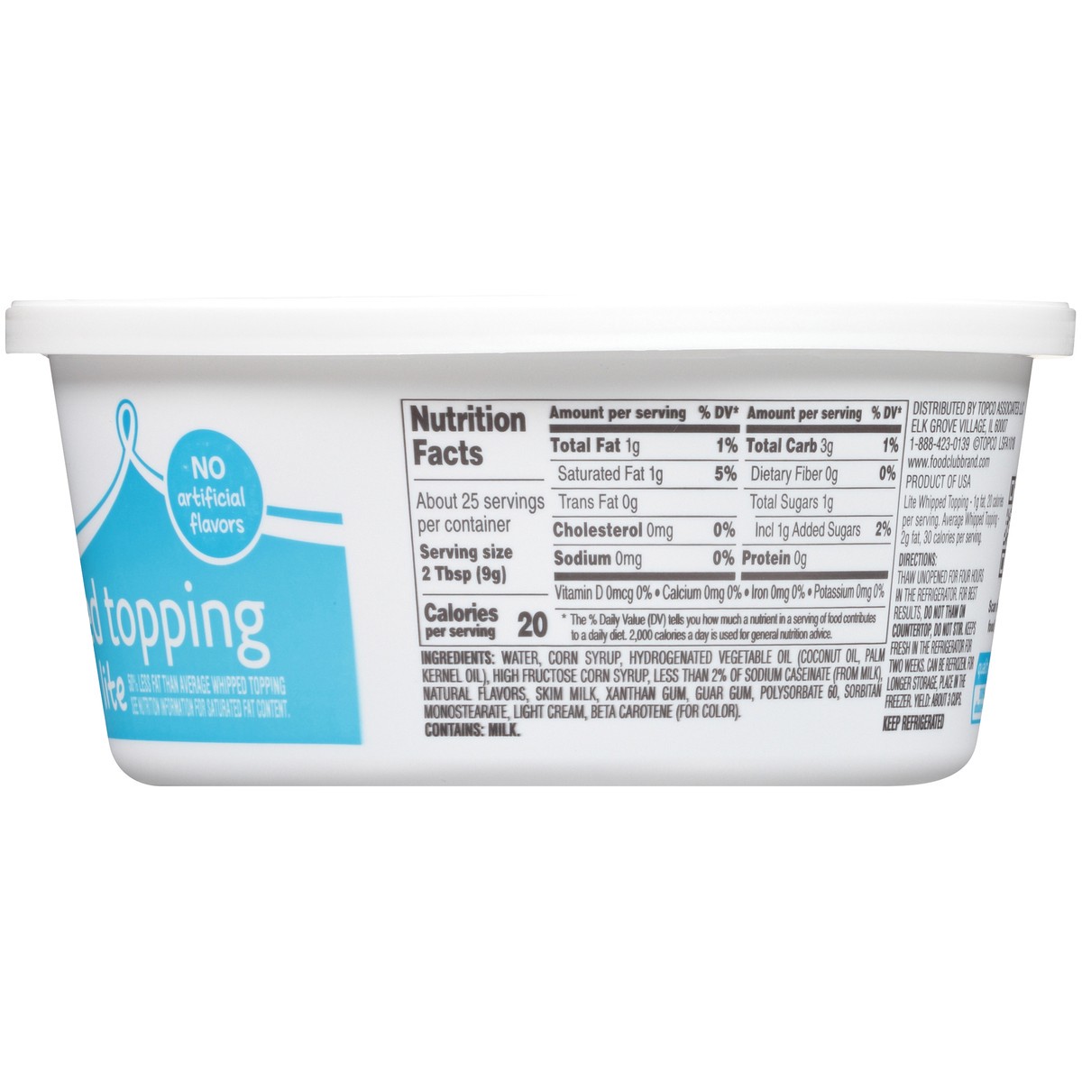 slide 8 of 10, Food Club Lite Whipped Topping, 8 oz