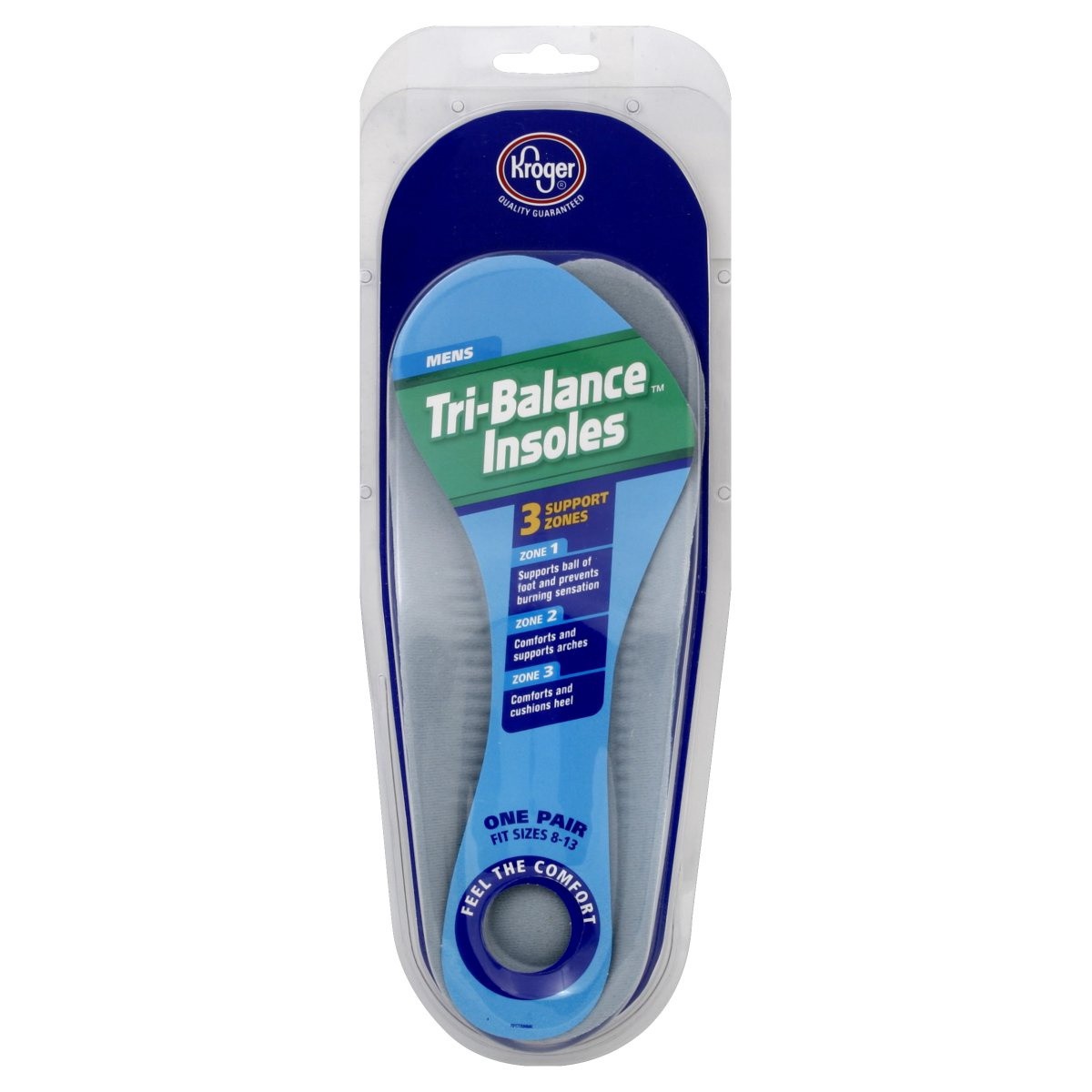 slide 1 of 2, Kroger Men's Tri-Balance Gel Insole, 1 pair