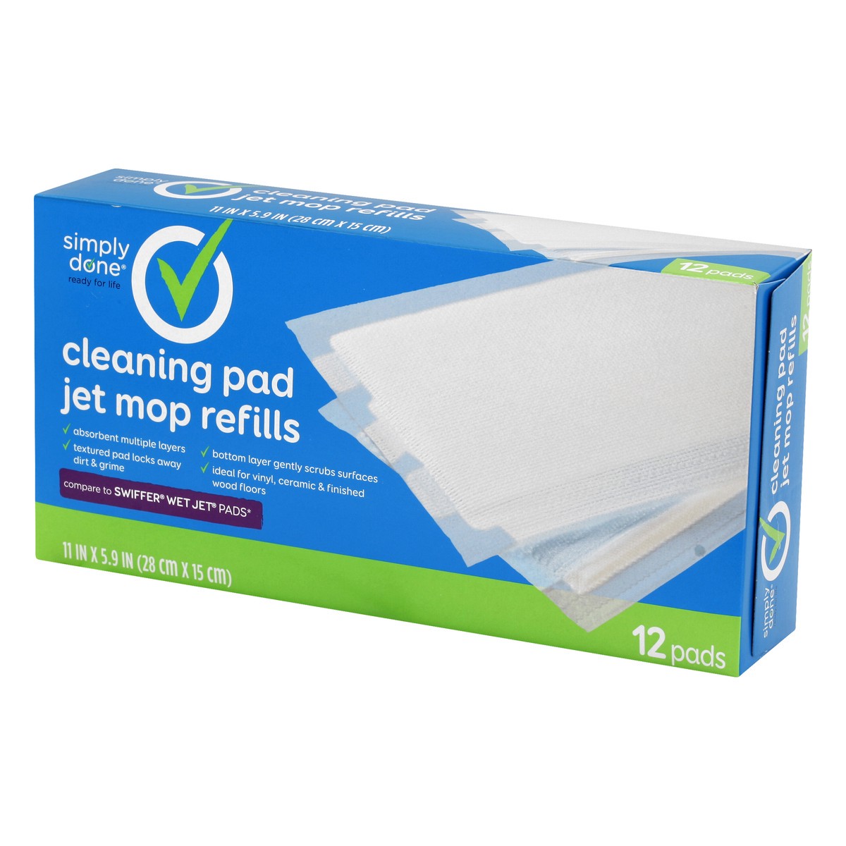 slide 8 of 9, Simply Done Cleaning Pad Jet Mop Refills 12 ea, 12 ct