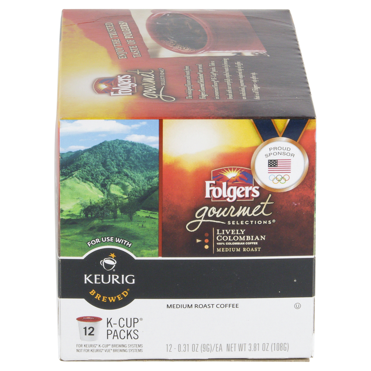 slide 3 of 6, Folgers Gourmet Lively Colombian Blend K-cups, 12 ct