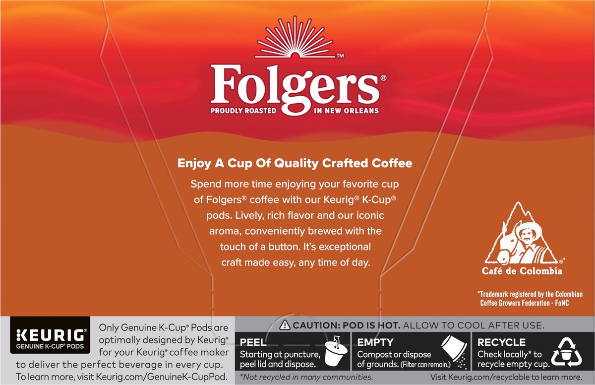 slide 8 of 8, Folgers Gourmet Lively Colombian Blend K-cups, 12 ct