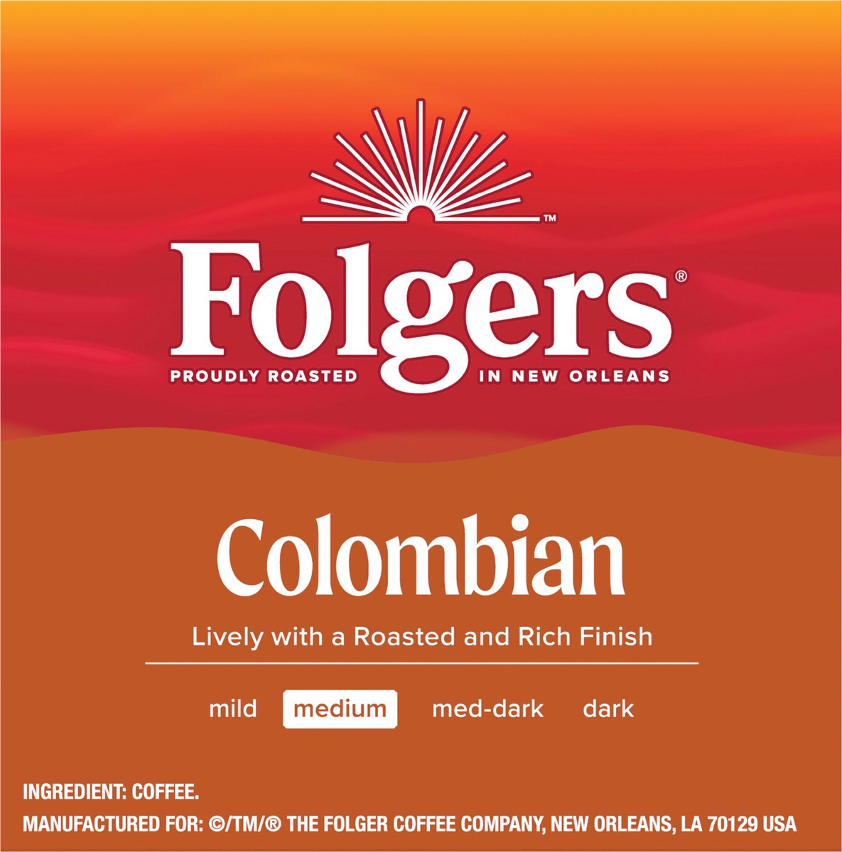 slide 2 of 8, Folgers Gourmet Lively Colombian Blend K-cups, 12 ct