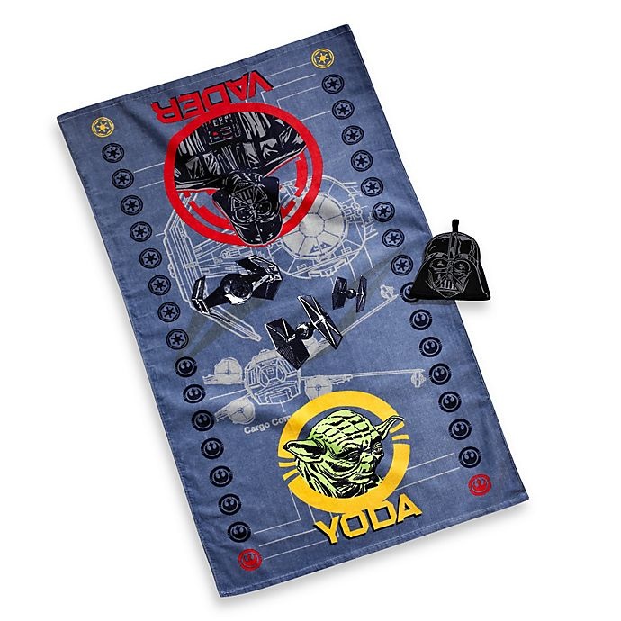 slide 1 of 1, Disney Star Wars Bath Towel and Wash Mitt Set, 1 ct