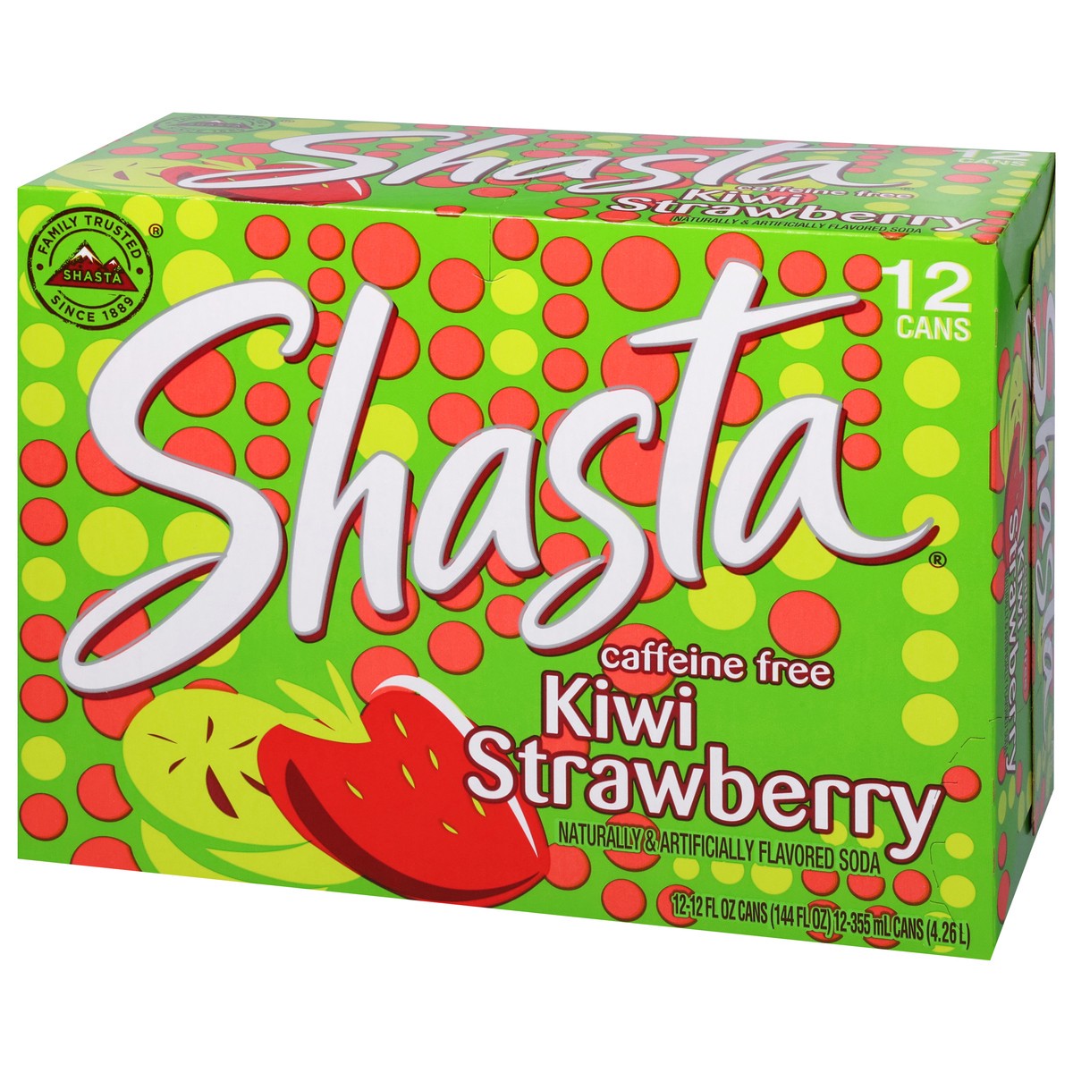 slide 3 of 9, Shasta Caffeine Free Kiwi Strawberry Soda - 12 ct, 12 ct