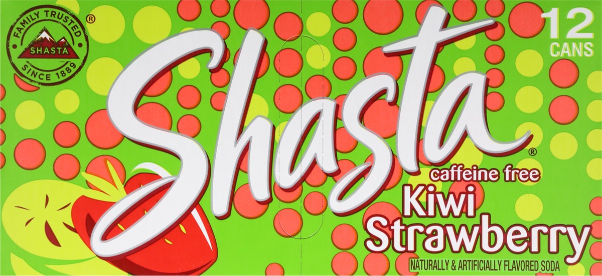 slide 8 of 9, Shasta Caffeine Free Kiwi Strawberry Soda - 12 ct, 12 ct