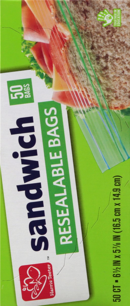 slide 7 of 11, Harris Teeter Recloseable Sandwich Bags, 50 ct