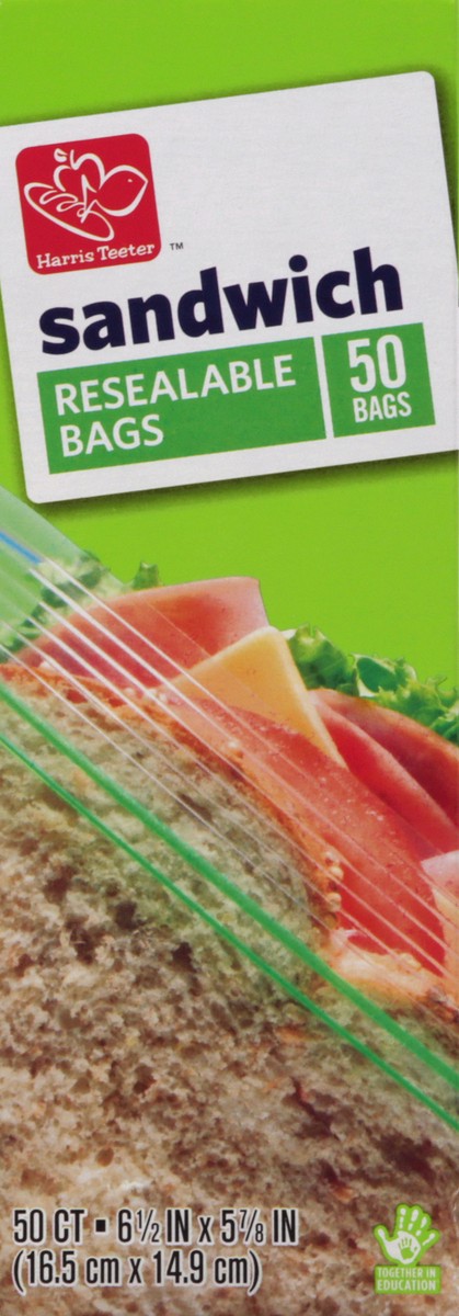 slide 3 of 11, Harris Teeter Recloseable Sandwich Bags, 50 ct