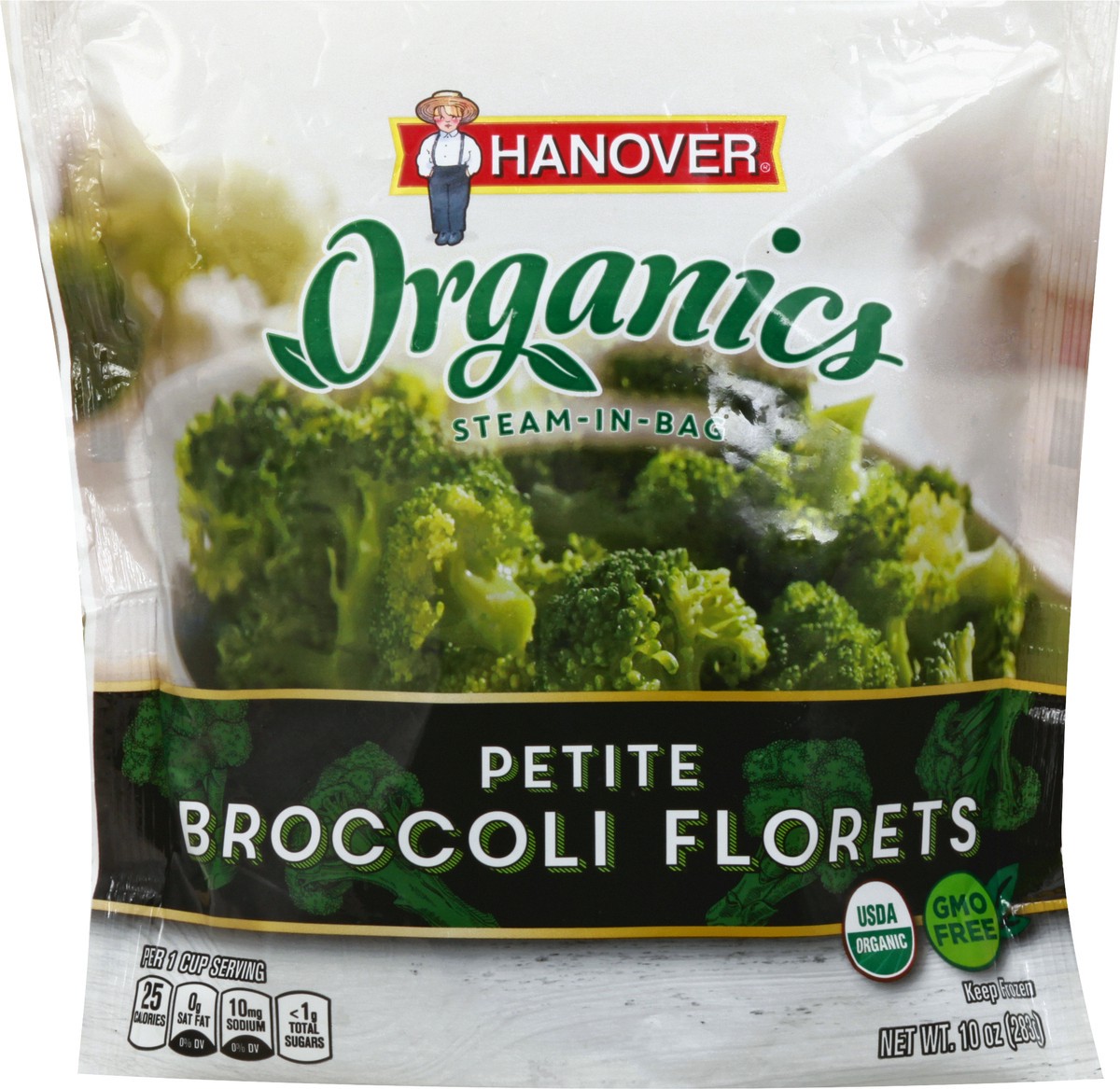 slide 9 of 13, Hanover Organics Petite Broccoli Florets 10 oz, 10 oz