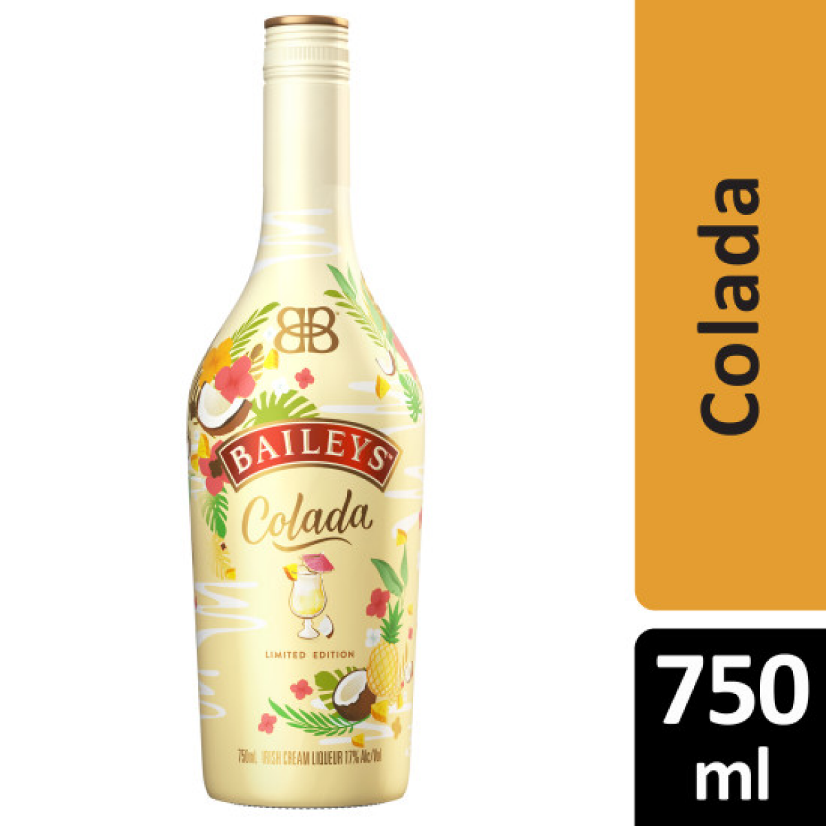 slide 1 of 13, Bailey's Colada Limited Edition Pineapple & Coconut Cream Liqueur, 750 ml