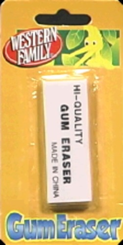 slide 1 of 1, Western Family Gum Eraser, 1 ct