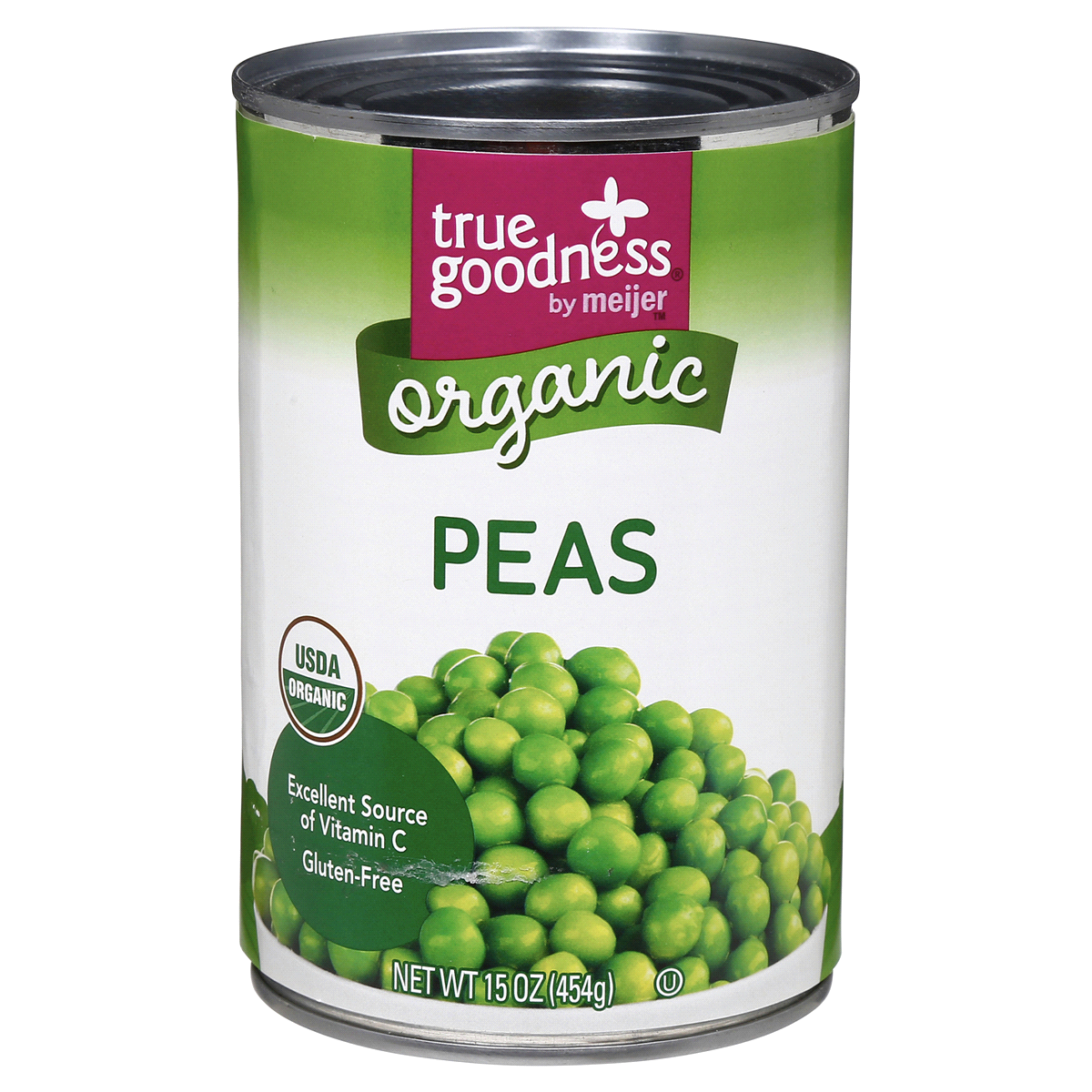 slide 1 of 3, True Goodness Organic Sweet Peas, 15 oz