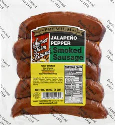 Sunset Farm Brand Jalapeno Pepper Smoked Sausage 16 oz