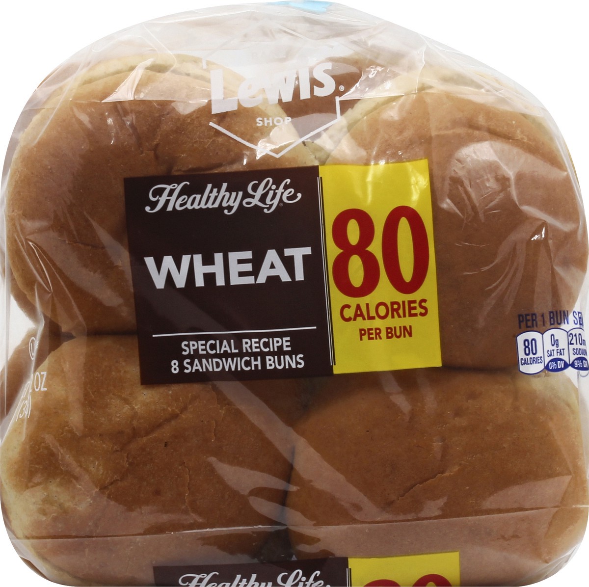 slide 2 of 9, Lewis Healthy Life Wheat Burger Sandwich Buns 8 ea, 8 ct