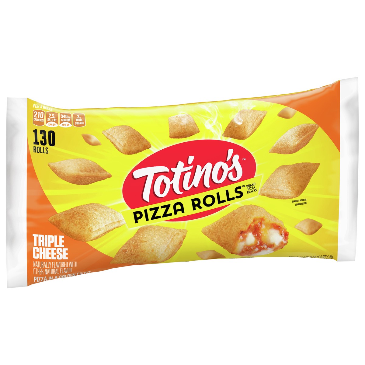 slide 2 of 9, Totino's Frozen Pizza Rolls Triple Cheese - 63.5oz/130ct, 130 ct