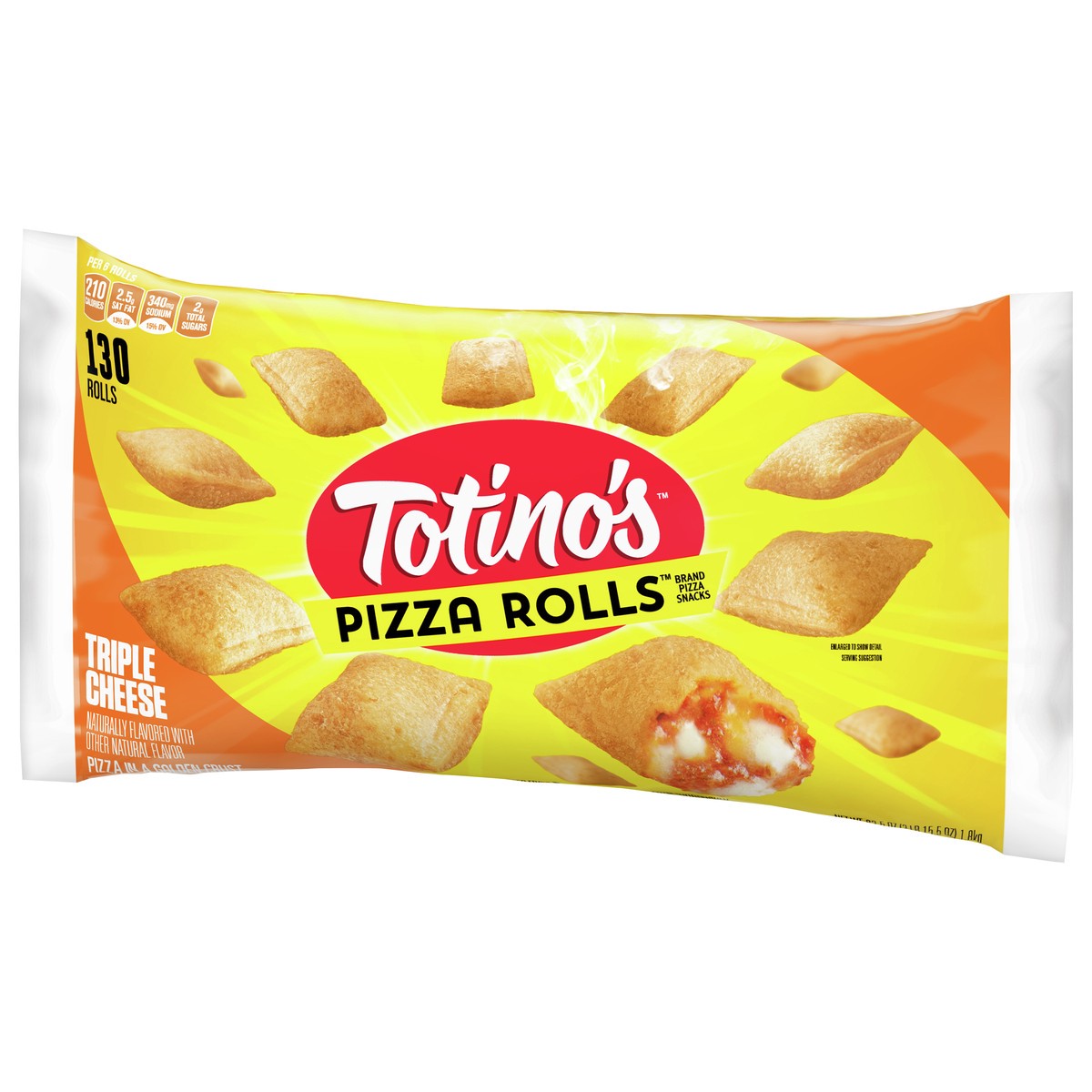 slide 5 of 9, Totino's Pizza Rolls, Triple Cheese Flavored, Frozen Snacks, 130 ct, 130 ct