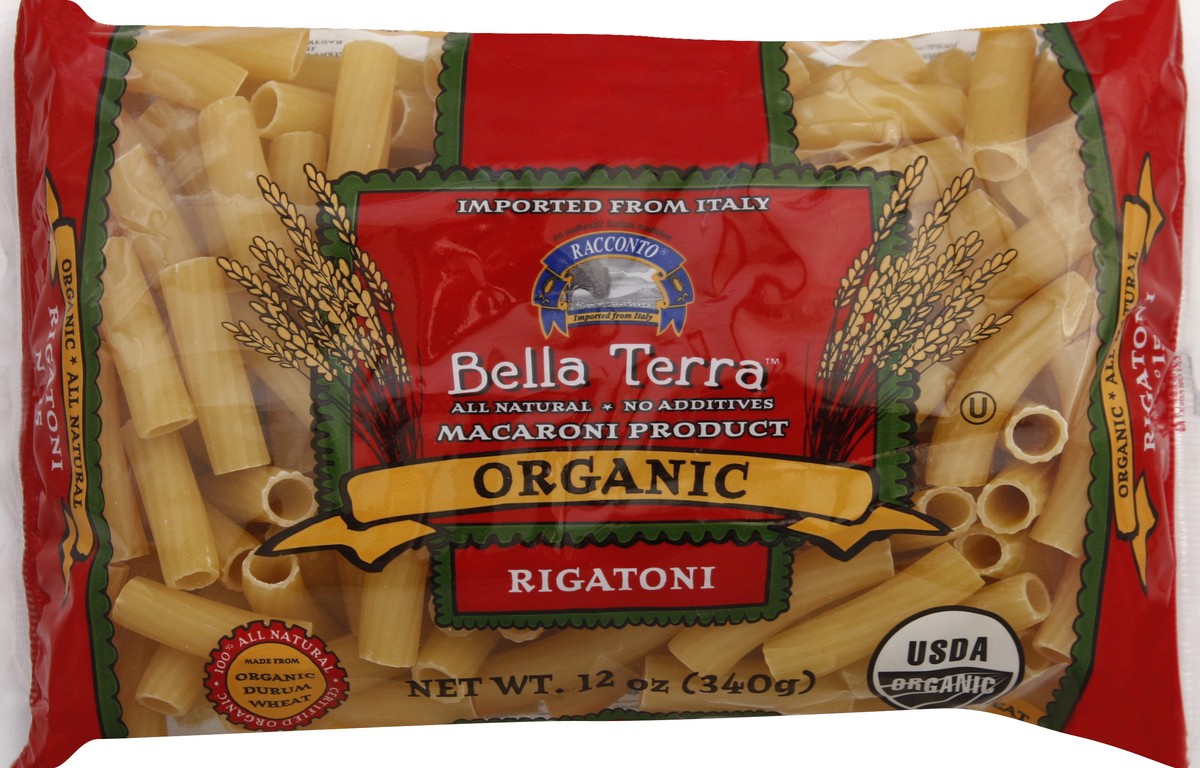 slide 5 of 5, Racconto Bella Terra Organic Rigatoni Pasta, 12 oz