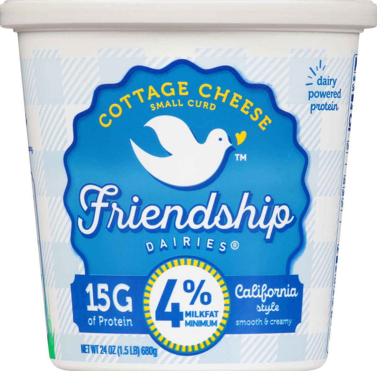 slide 2 of 13, Friendship Dairies Cottage Cheese, Small Curd, 4% Milkfat, California Style, 24 oz