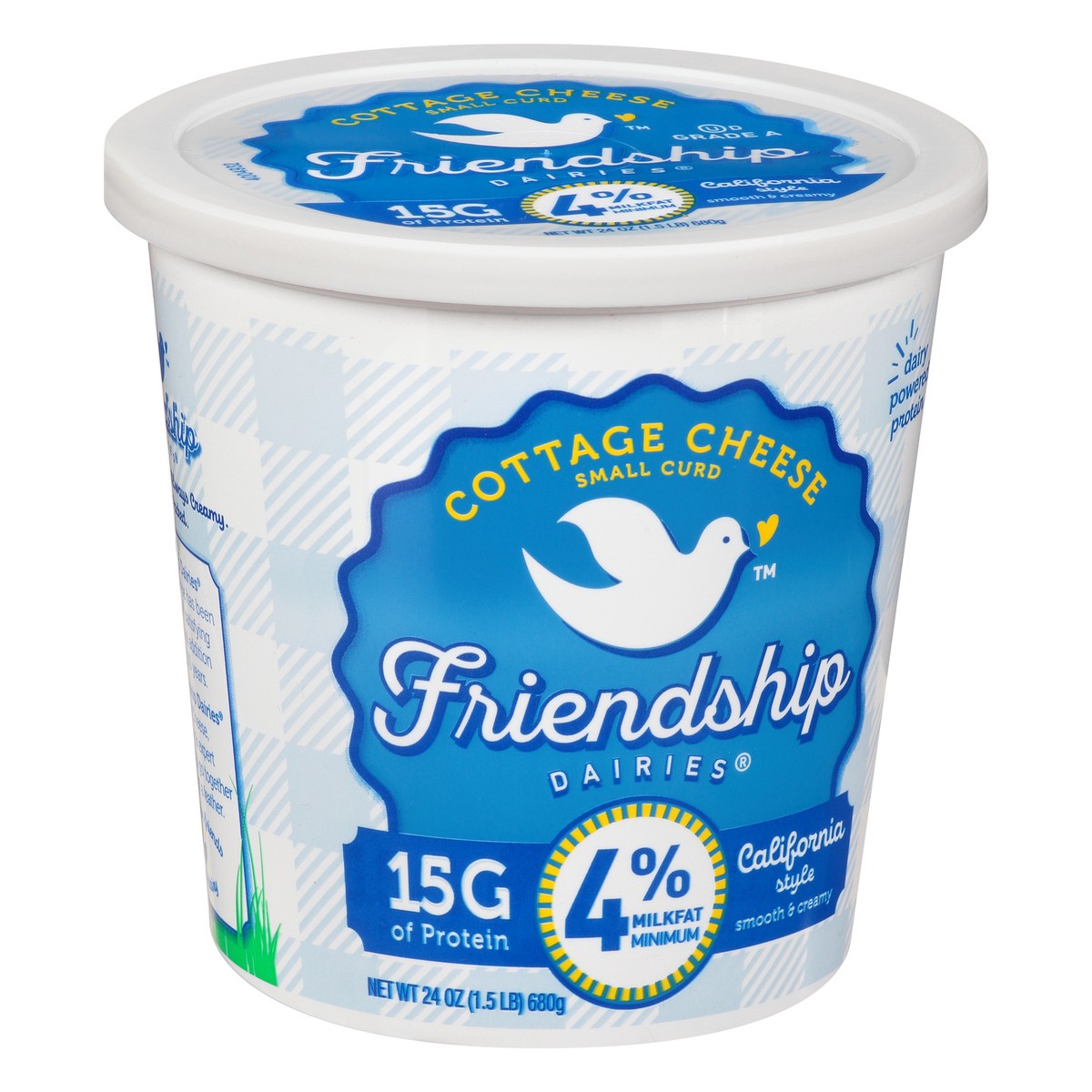 slide 7 of 13, Friendship Dairies Cottage Cheese, Small Curd, 4% Milkfat, California Style, 24 oz