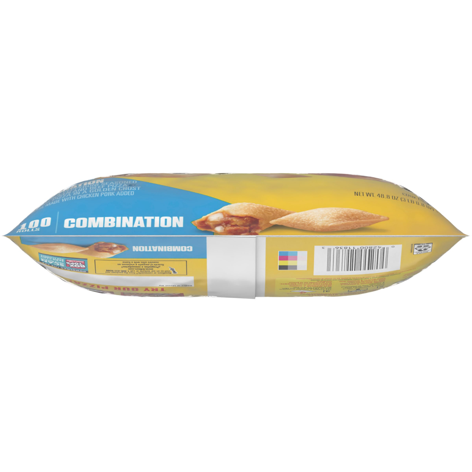 slide 3 of 8, Totino's Pizza Rolls, Combination Flavored, Frozen Snacks, 100 Rolls, 48.8 oz, 100 ct