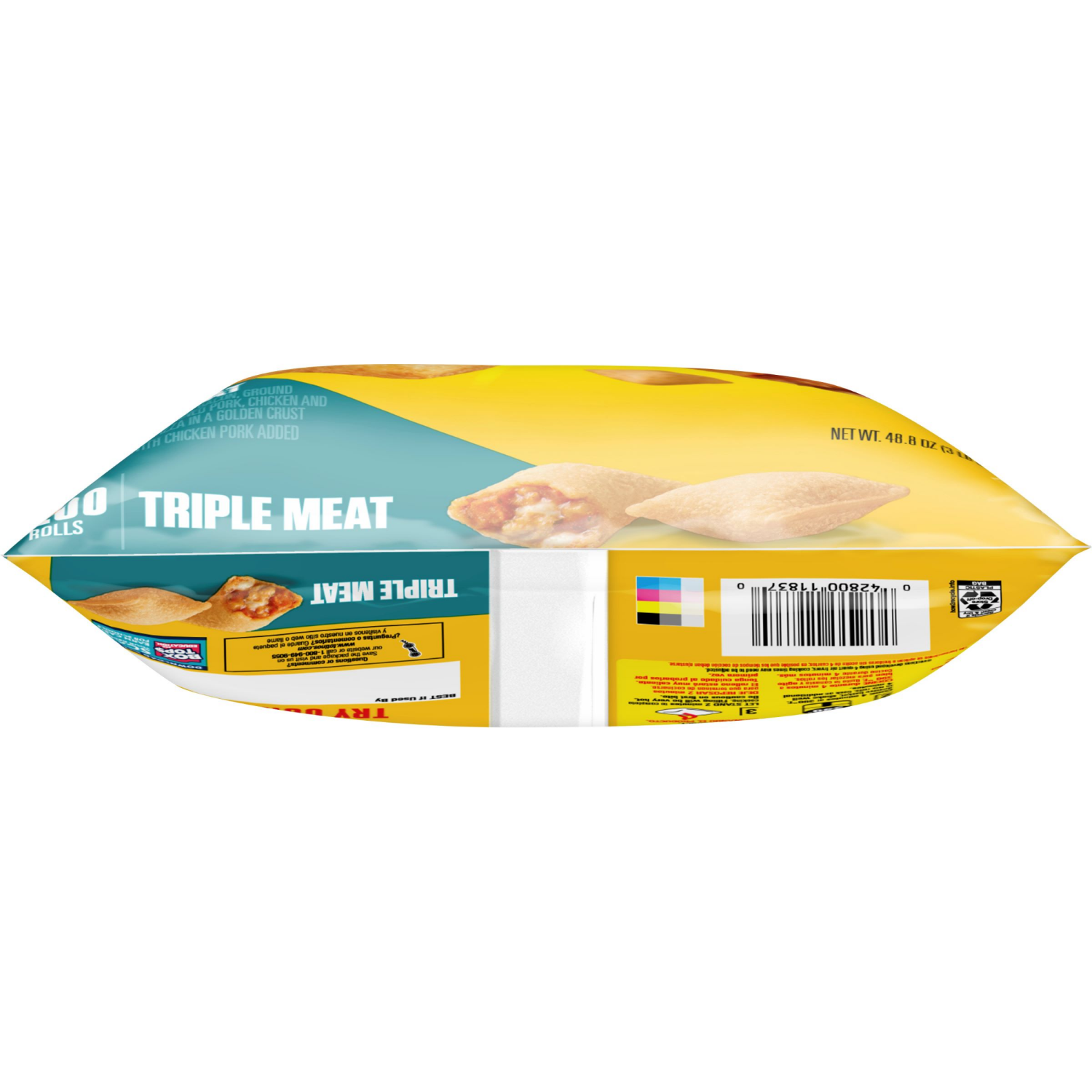 slide 4 of 6, Totino's Pizza Rolls, Triple Meat Flavored, Frozen Snacks, 100 Rolls, 48.8 oz, 100 ct