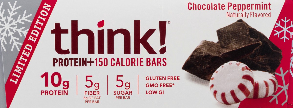 slide 5 of 12, think! Chocolate Peppermint Protein Bars 10 ea, 10 ct