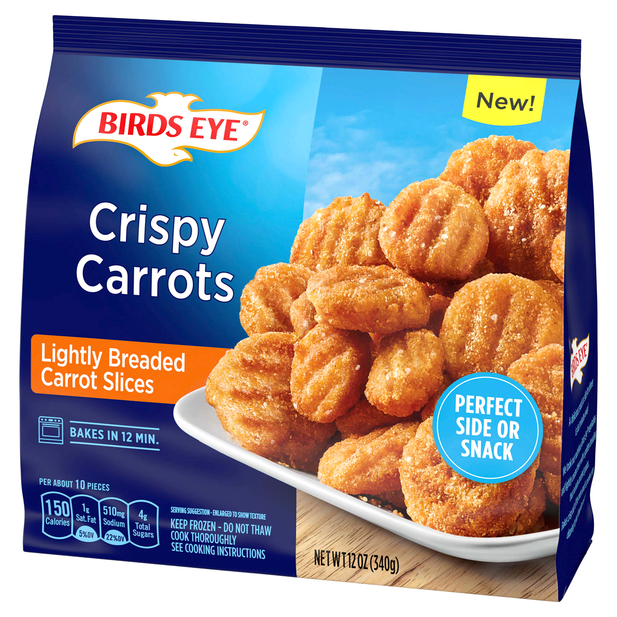 slide 1 of 1, Birds Eye Crispy Lightly Breaded Carrot Slices, 12 oz