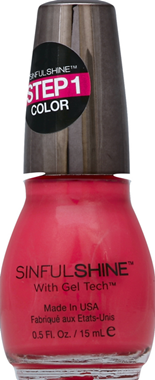 slide 1 of 1, Sinful Colors All the Rage Sinful Shine with Gel Tech, 0.5 fl oz