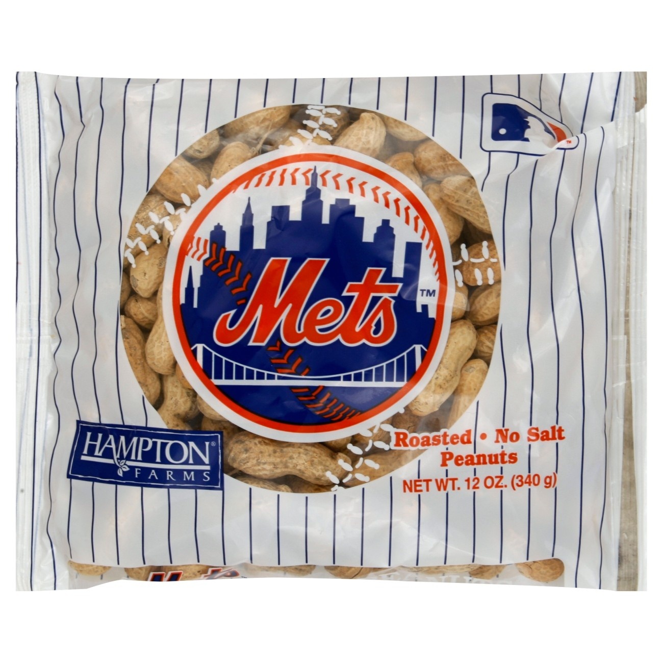 slide 1 of 1, New York Mets Unsalted In-Shell Roasted Peanuts, 12 oz