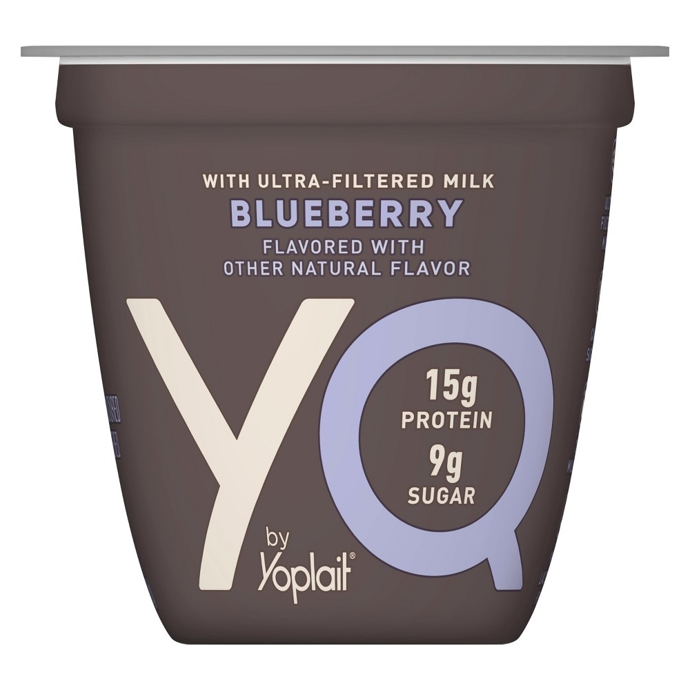 slide 4 of 5, YQ by Yoplait Blueberry Single Serve Yogurt Made with Cultured Ultra-Filtered Milk Cup, 5.3 oz
