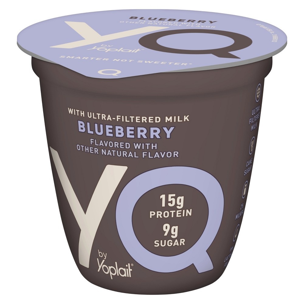 slide 5 of 5, YQ by Yoplait Blueberry Single Serve Yogurt Made with Cultured Ultra-Filtered Milk Cup, 5.3 oz