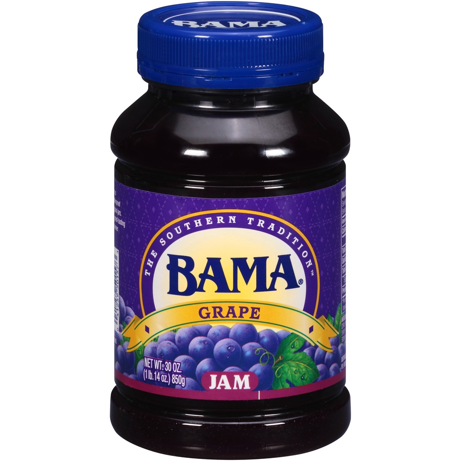 slide 1 of 6, BAMA Grape Jam, 30 oz