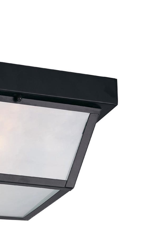 slide 6 of 6, Project Source Wayman 2 -Light 10.37-in Matte Black Indoor/Outdoor Flush Mount Light, 1 ct