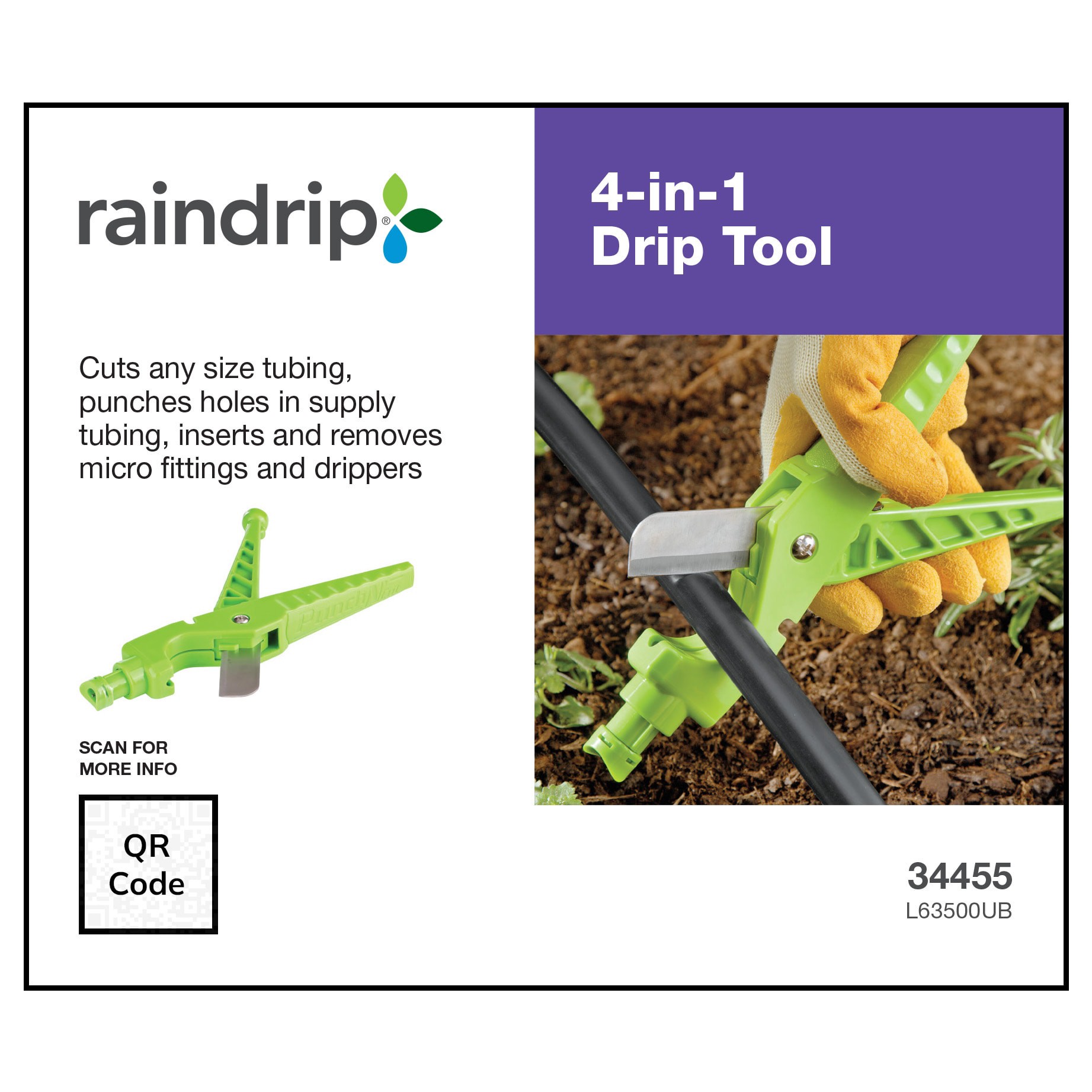 slide 5 of 6, Raindrip Drip Irrigation Cut/Punch Tool, 1 ct