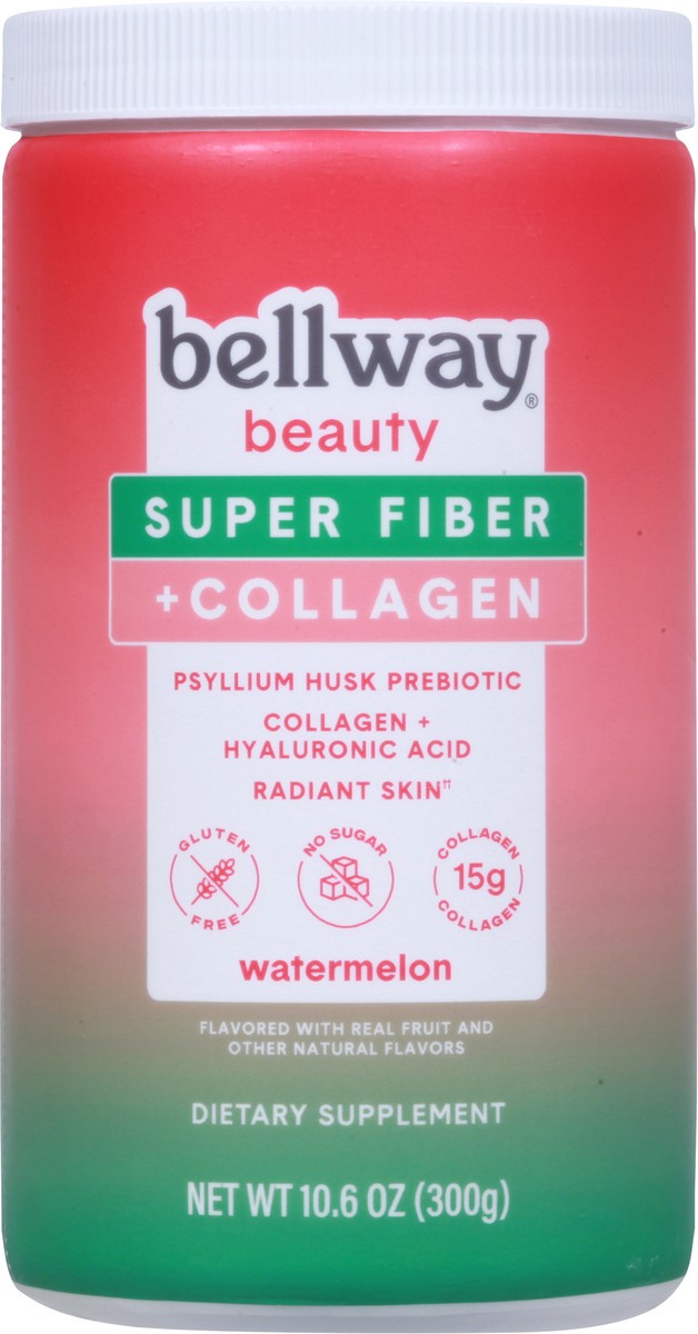 slide 7 of 9, Bellway Prebiotic Watermelon Super Fiber + Collagen 10.6 oz, 10.6 oz