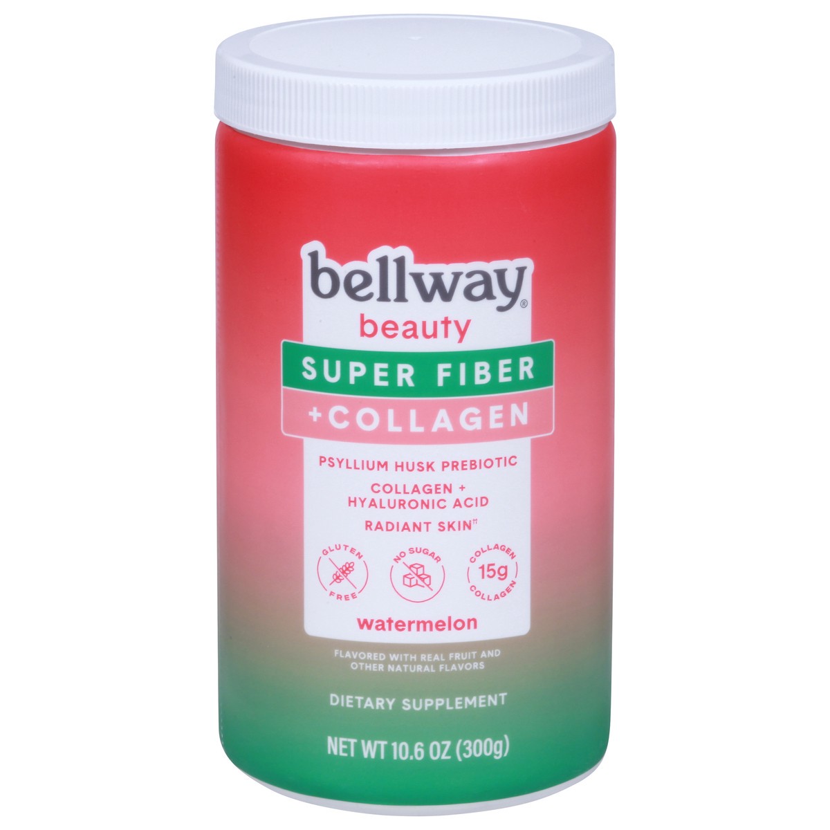 slide 1 of 9, Bellway Prebiotic Watermelon Super Fiber + Collagen 10.6 oz, 10.6 oz